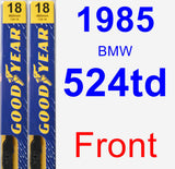 Front Wiper Blade Pack for 1985 BMW 524td - Premium