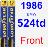 Front Wiper Blade Pack for 1986 BMW 524td - Premium