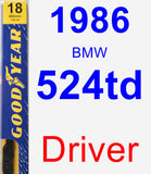 Driver Wiper Blade for 1986 BMW 524td - Premium