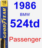Passenger Wiper Blade for 1986 BMW 524td - Premium