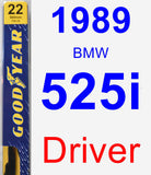 Driver Wiper Blade for 1989 BMW 525i - Premium