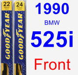 Front Wiper Blade Pack for 1990 BMW 525i - Premium