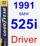 Driver Wiper Blade for 1991 BMW 525i - Premium