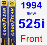 Front Wiper Blade Pack for 1994 BMW 525i - Premium