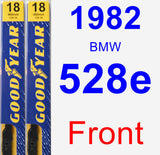 Front Wiper Blade Pack for 1982 BMW 528e - Premium