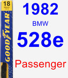 Passenger Wiper Blade for 1982 BMW 528e - Premium