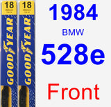 Front Wiper Blade Pack for 1984 BMW 528e - Premium