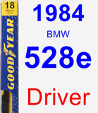 Driver Wiper Blade for 1984 BMW 528e - Premium