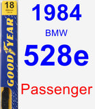 Passenger Wiper Blade for 1984 BMW 528e - Premium
