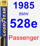 Passenger Wiper Blade for 1985 BMW 528e - Premium