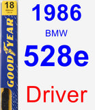 Driver Wiper Blade for 1986 BMW 528e - Premium