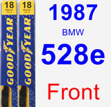 Front Wiper Blade Pack for 1987 BMW 528e - Premium
