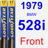 Front Wiper Blade Pack for 1979 BMW 528i - Premium
