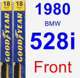 Front Wiper Blade Pack for 1980 BMW 528i - Premium