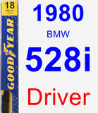Driver Wiper Blade for 1980 BMW 528i - Premium