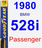 Passenger Wiper Blade for 1980 BMW 528i - Premium
