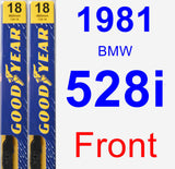 Front Wiper Blade Pack for 1981 BMW 528i - Premium