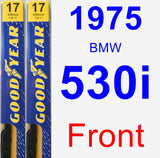 Front Wiper Blade Pack for 1975 BMW 530i - Premium