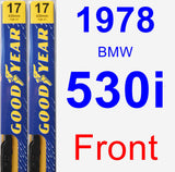 Front Wiper Blade Pack for 1978 BMW 530i - Premium