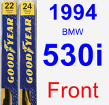 Front Wiper Blade Pack for 1994 BMW 530i - Premium