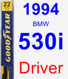 Driver Wiper Blade for 1994 BMW 530i - Premium