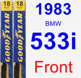 Front Wiper Blade Pack for 1983 BMW 533i - Premium