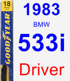 Driver Wiper Blade for 1983 BMW 533i - Premium