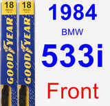 Front Wiper Blade Pack for 1984 BMW 533i - Premium