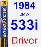 Driver Wiper Blade for 1984 BMW 533i - Premium