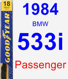 Passenger Wiper Blade for 1984 BMW 533i - Premium