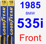 Front Wiper Blade Pack for 1985 BMW 535i - Premium
