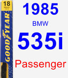 Passenger Wiper Blade for 1985 BMW 535i - Premium