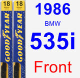 Front Wiper Blade Pack for 1986 BMW 535i - Premium