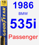 Passenger Wiper Blade for 1986 BMW 535i - Premium