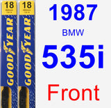 Front Wiper Blade Pack for 1987 BMW 535i - Premium