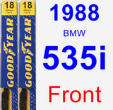 Front Wiper Blade Pack for 1988 BMW 535i - Premium