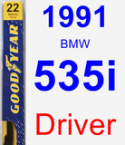 Driver Wiper Blade for 1991 BMW 535i - Premium