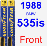 Front Wiper Blade Pack for 1988 BMW 535is - Premium