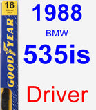 Driver Wiper Blade for 1988 BMW 535is - Premium