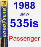Passenger Wiper Blade for 1988 BMW 535is - Premium