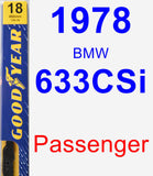 Passenger Wiper Blade for 1978 BMW 633CSi - Premium
