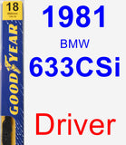 Driver Wiper Blade for 1981 BMW 633CSi - Premium
