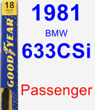 Passenger Wiper Blade for 1981 BMW 633CSi - Premium