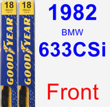 Front Wiper Blade Pack for 1982 BMW 633CSi - Premium
