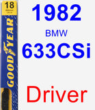 Driver Wiper Blade for 1982 BMW 633CSi - Premium