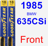Front Wiper Blade Pack for 1985 BMW 635CSi - Premium