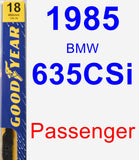 Passenger Wiper Blade for 1985 BMW 635CSi - Premium