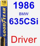 Driver Wiper Blade for 1986 BMW 635CSi - Premium