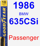 Passenger Wiper Blade for 1986 BMW 635CSi - Premium