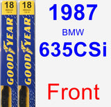 Front Wiper Blade Pack for 1987 BMW 635CSi - Premium